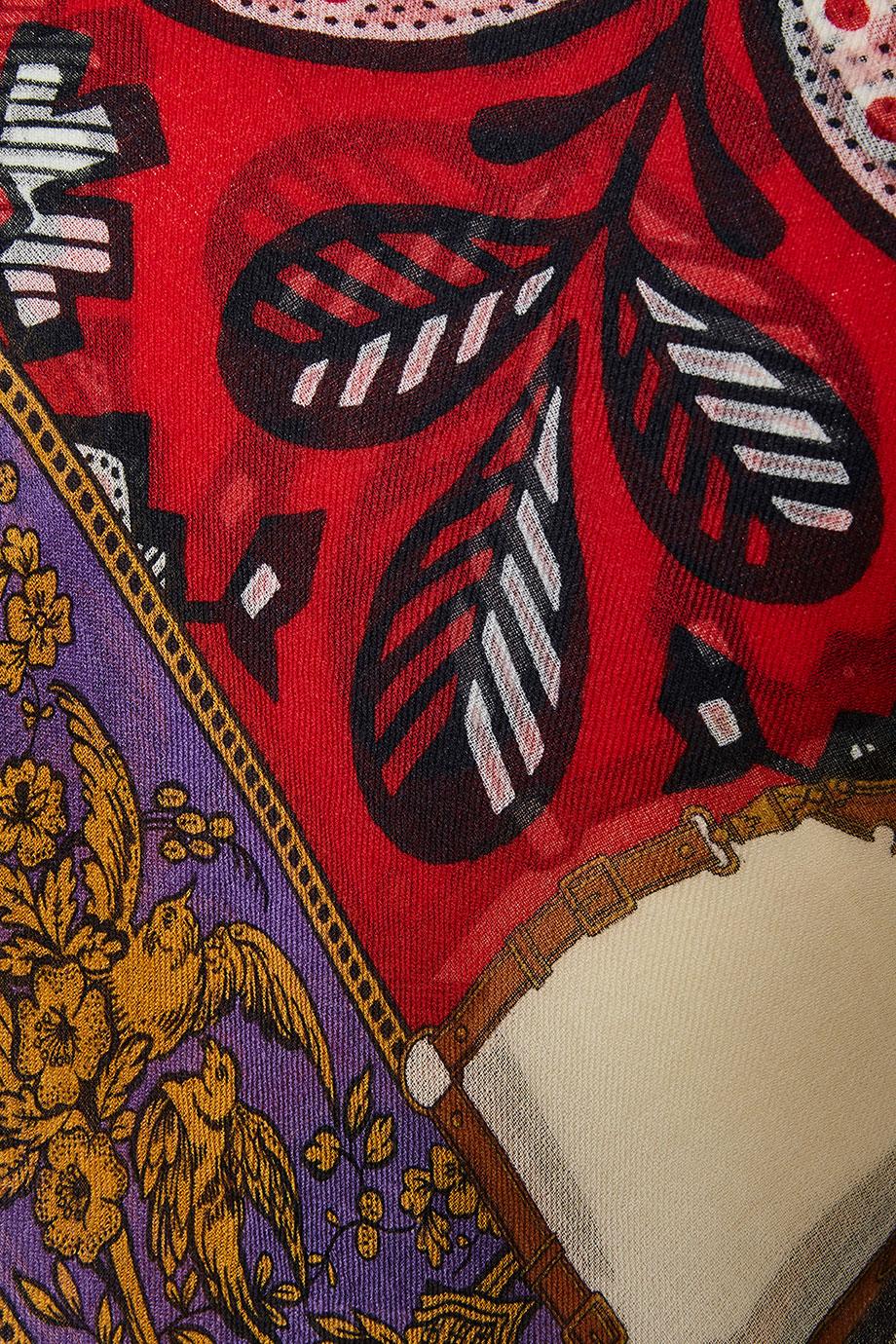 Printed wool shawl