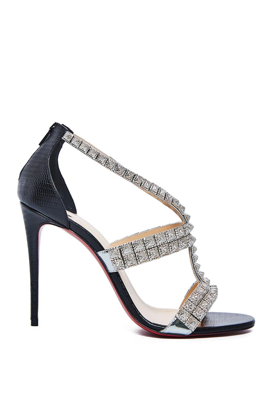 Diwali embellished textured-leather sandals