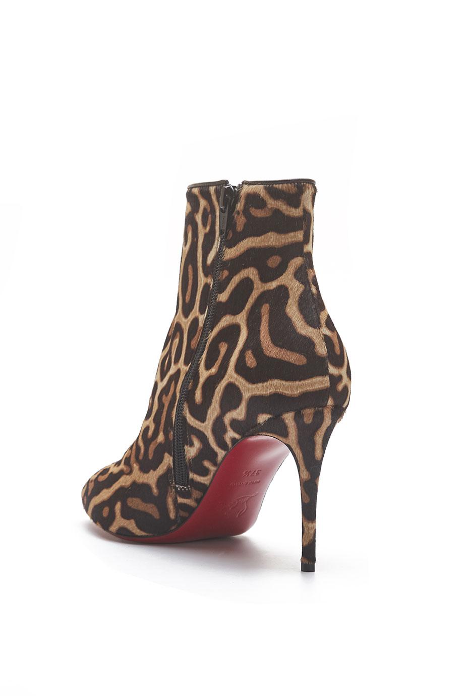 Eloise leopard-print calf-hair ankle boots
