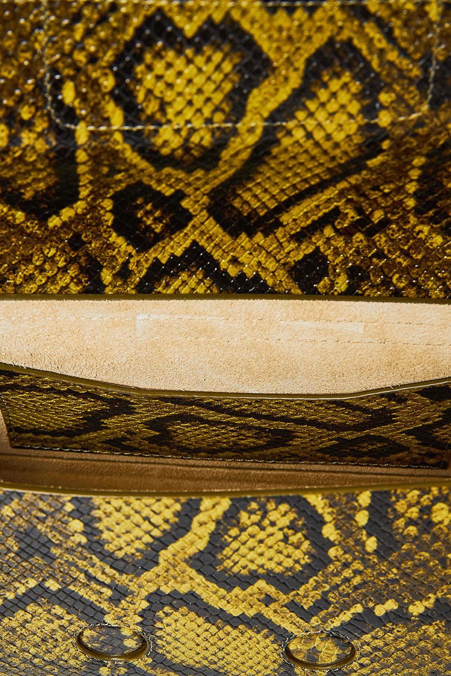 Georgia snake-effect leather bag
