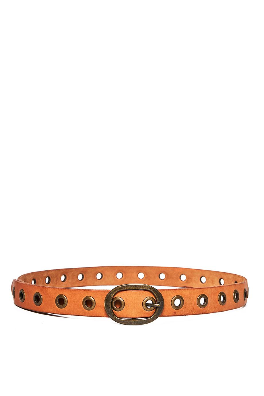 Embellished leather belt