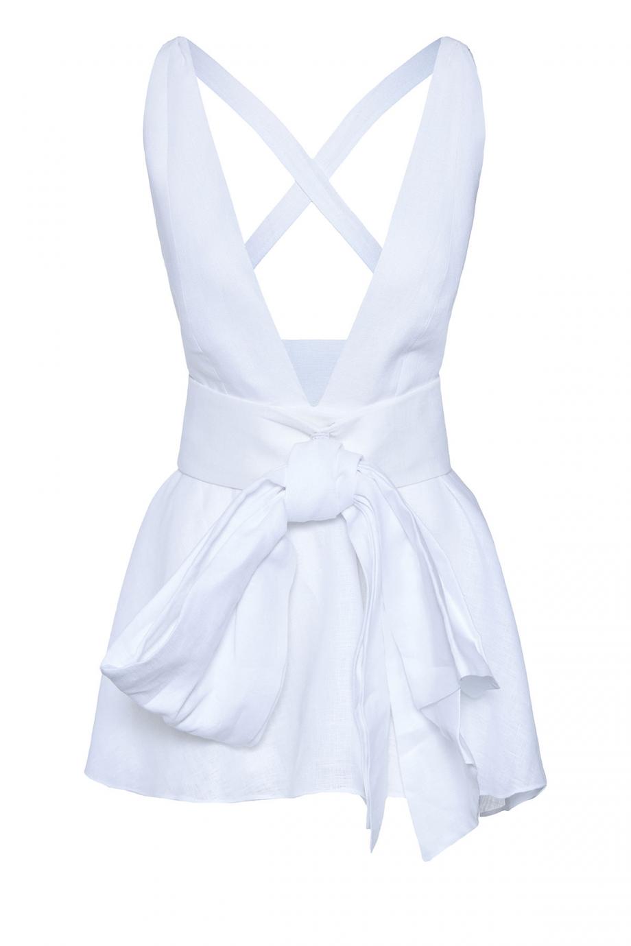 Bow linen top