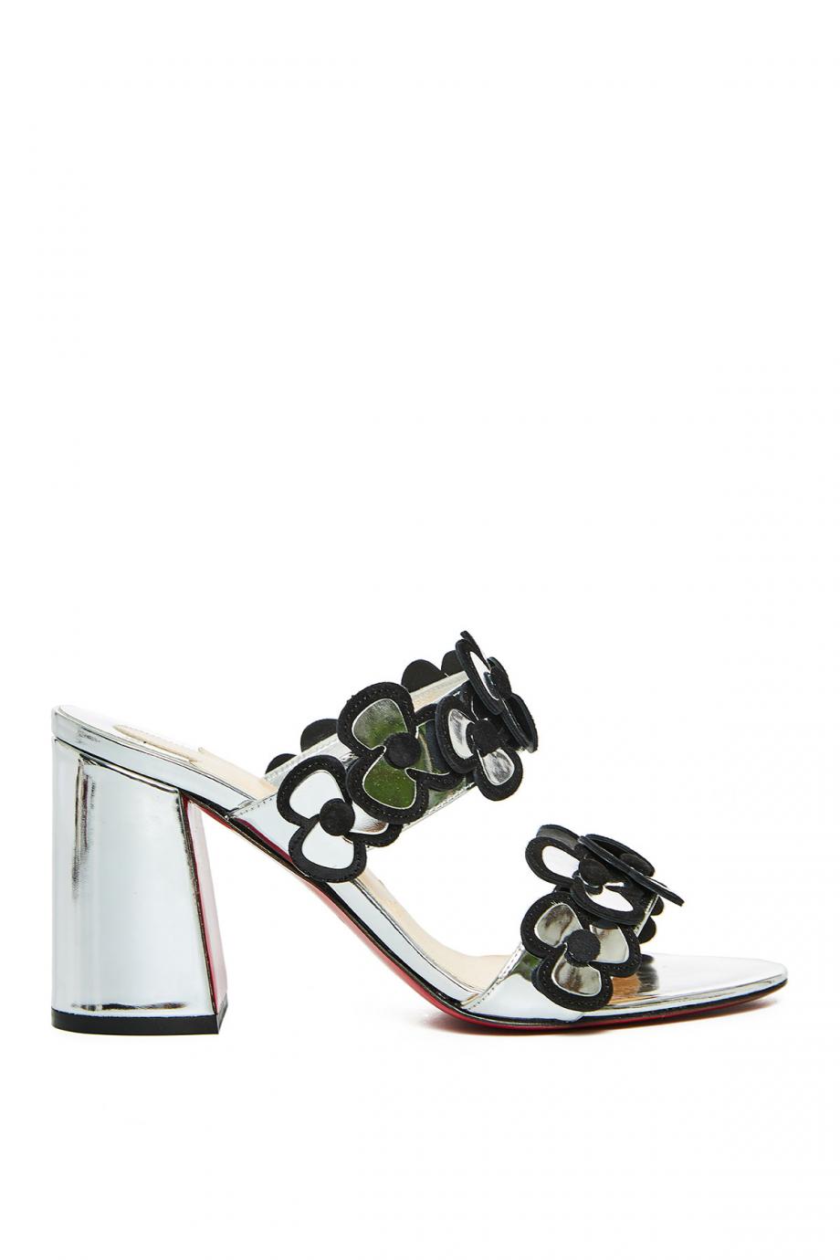 Pansy metallic leather sandals 