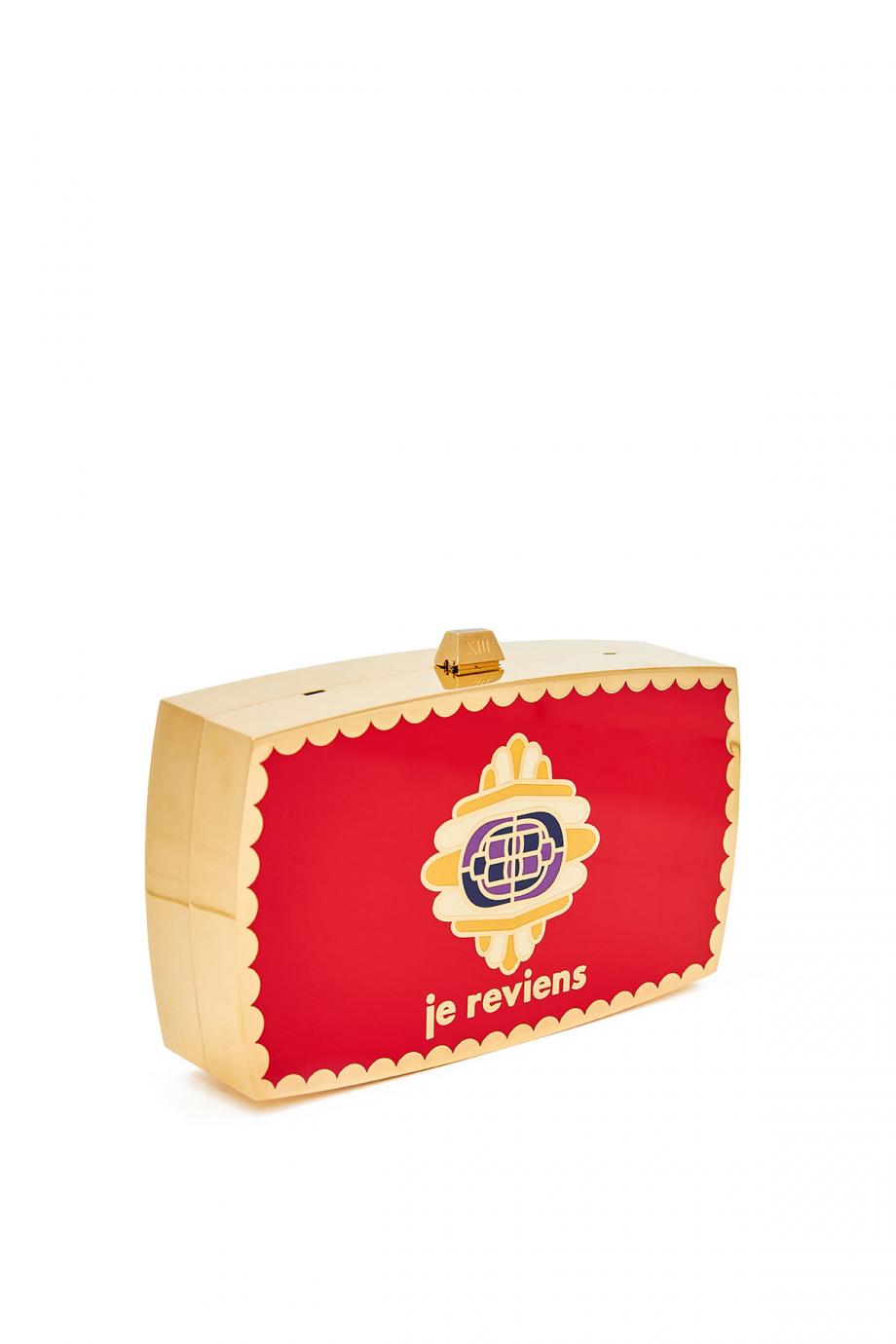 Nirvana gold-tone and enamel clutch
