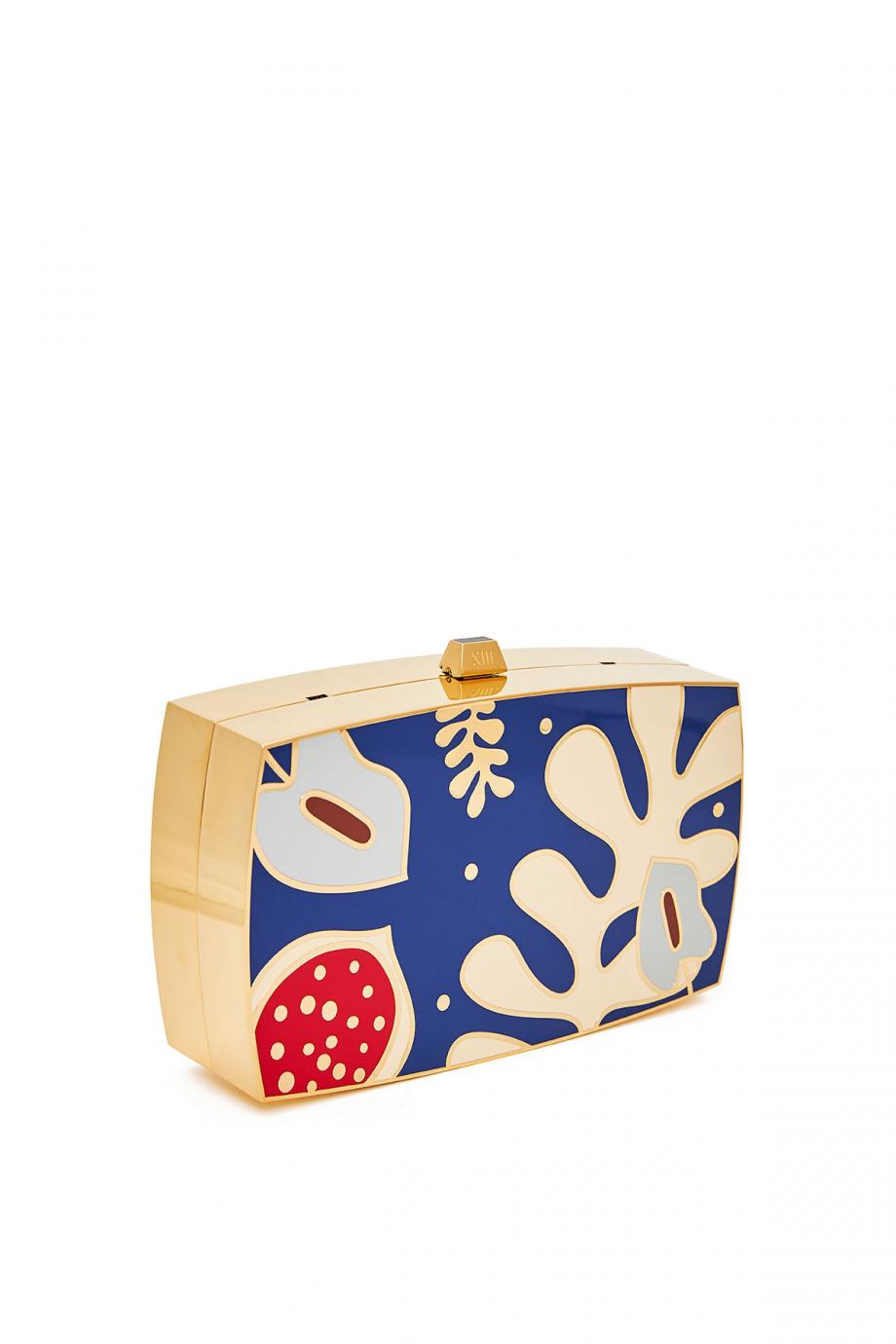 Sea Inside gold-tone and enamel clutch
