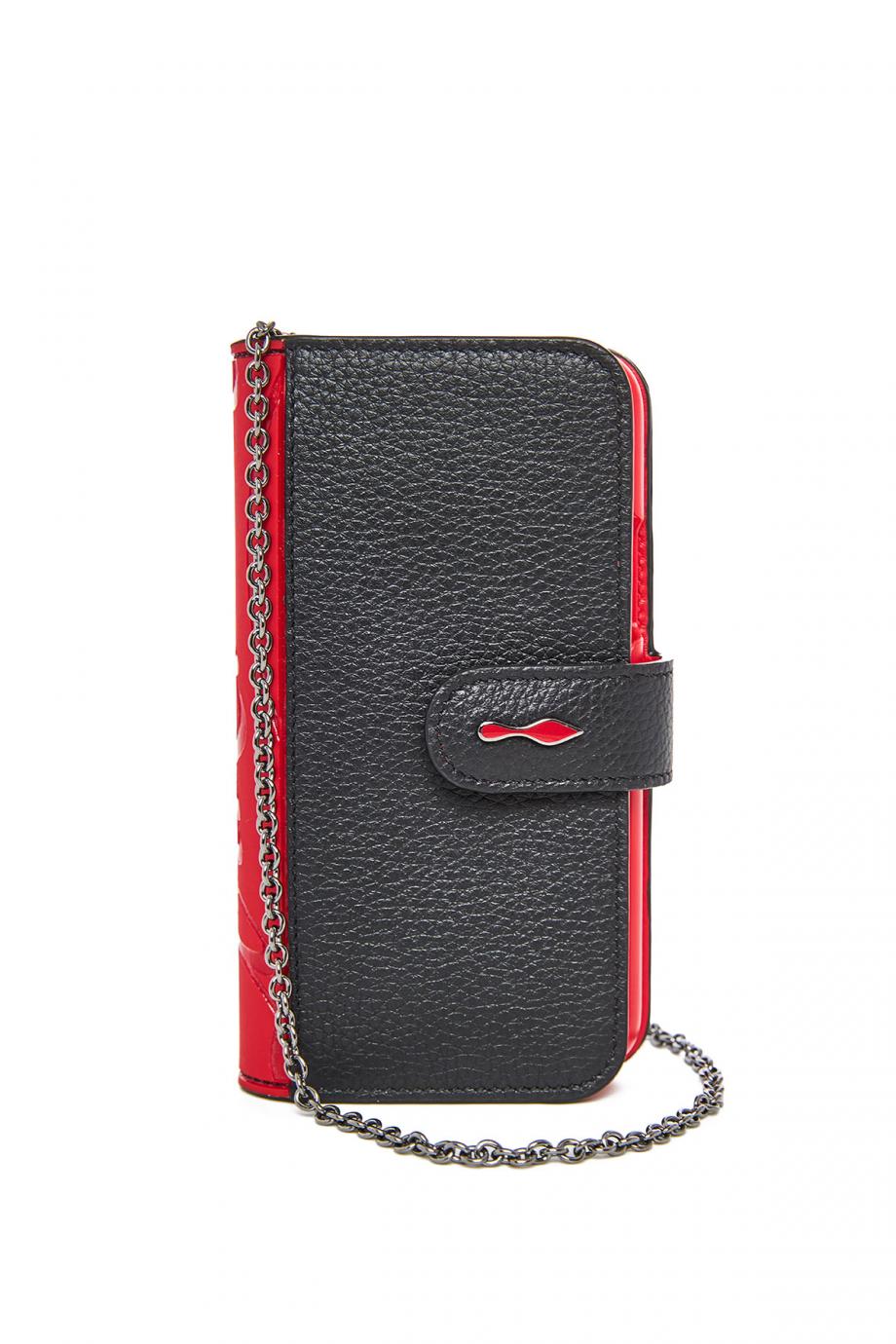Loubiflap textured-leather iPhone 11 Pro case