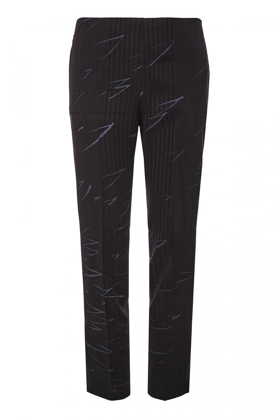 Printed silk-jacquard pants 