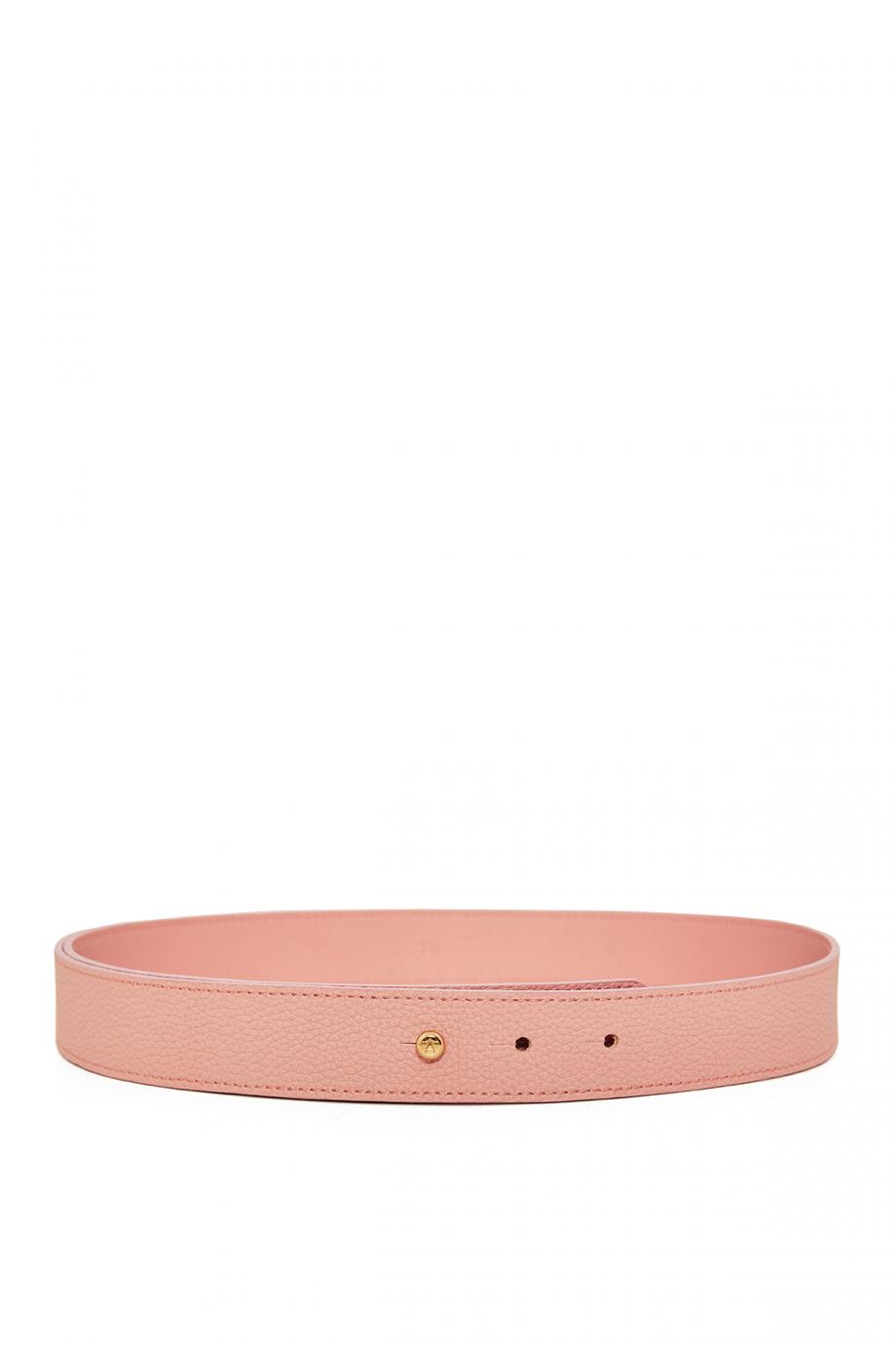 Grained leather belt