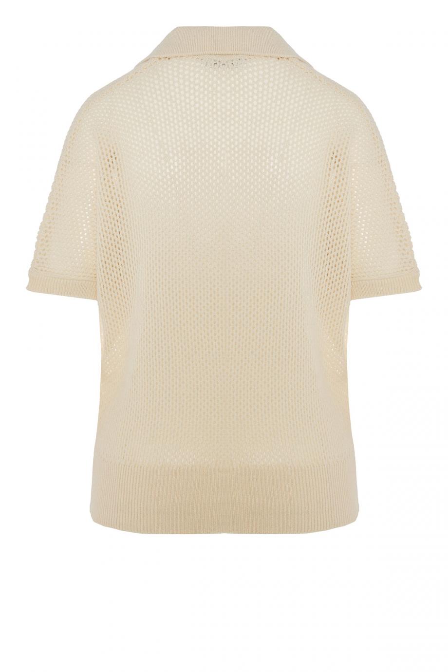 Open-knit cashmere and cotton sweater