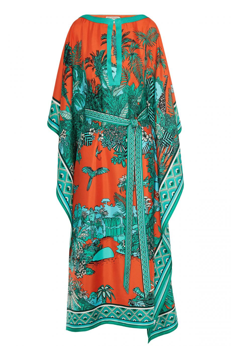 Monte Carlo printed silk kaftan 