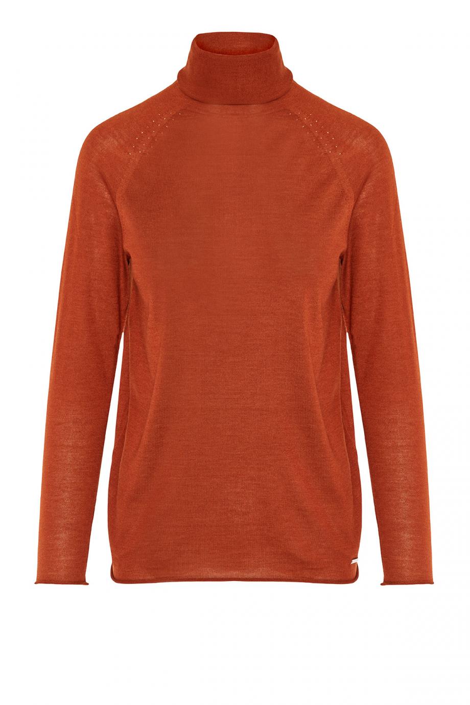 Cashmere and silk turtleneck sweater 