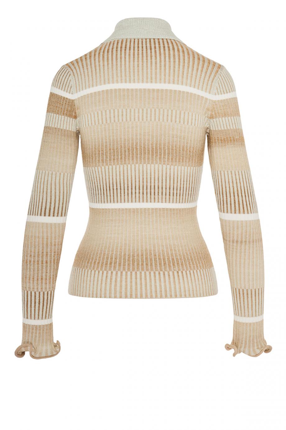 Allyson striped ribbed-knit top