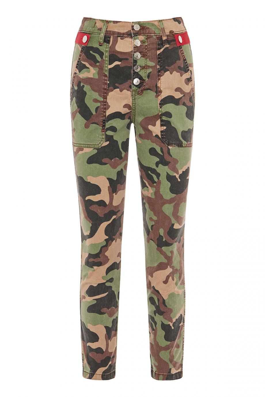Camouflage cotton denim jeans 