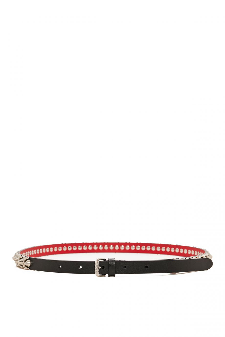 Loubispikes embellished leather belt