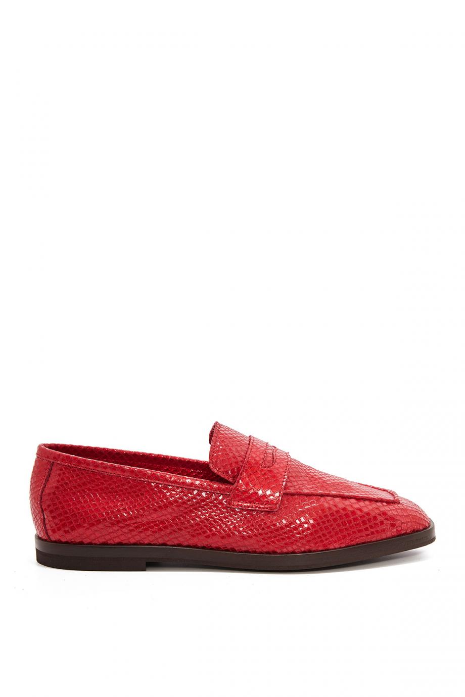 Chalet Donna textured-leather loafers