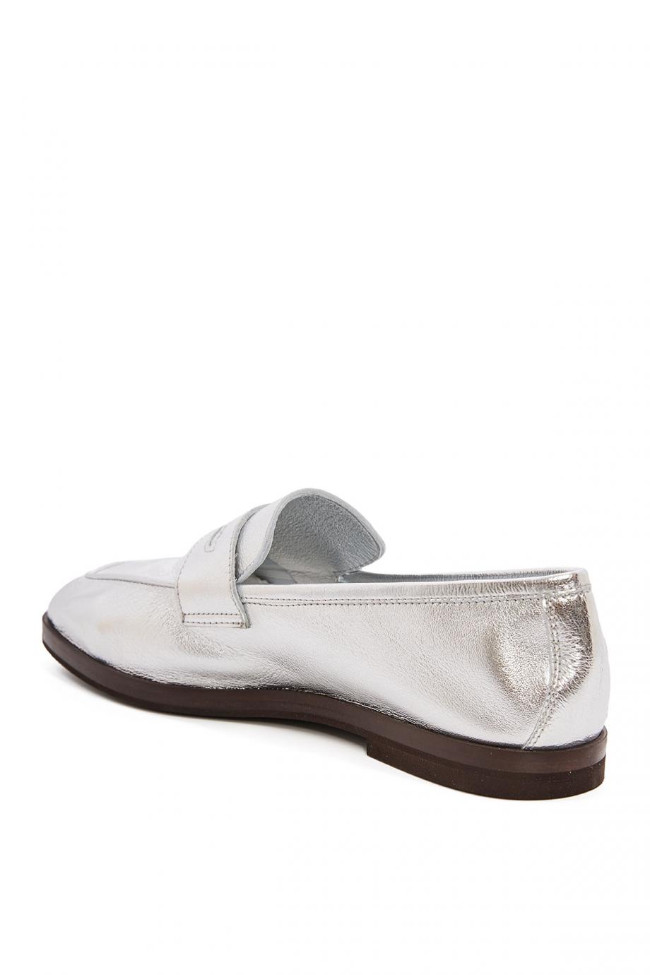 Chalet Donna metallic leather loafers