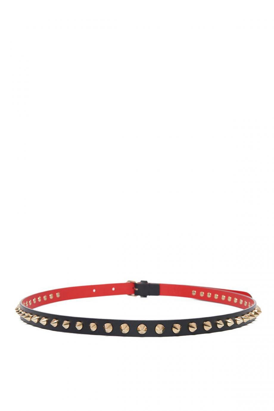 Loubispikes embellished leather belt
