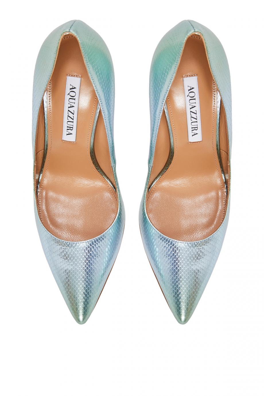 Purist textured-leather pumps