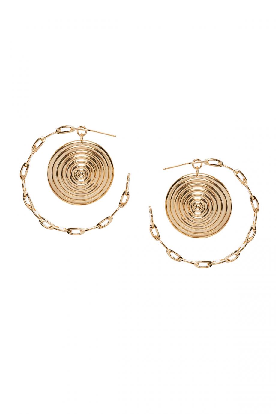 Eight Nano gold-tone earrings