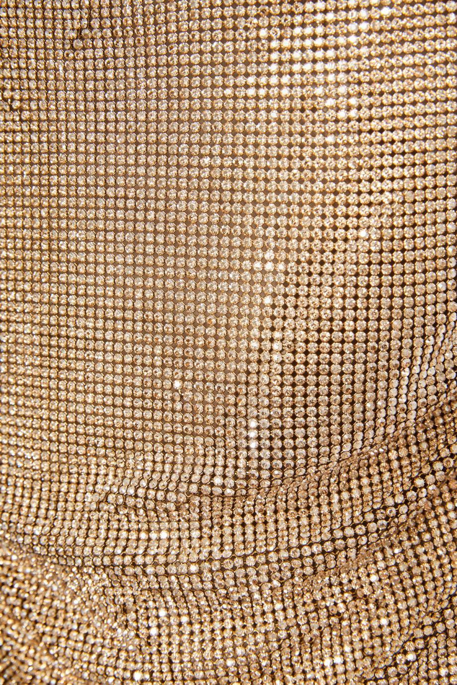 Swarovski crystal-embellished silk top