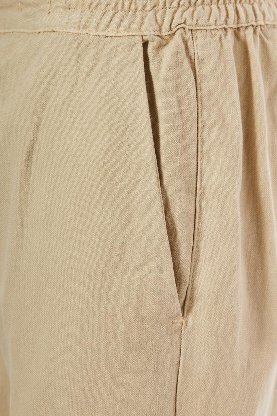 Panama cotton and linen pants