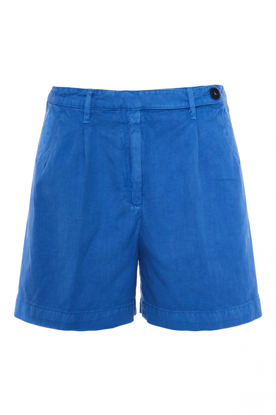 Cotton and linen shorts