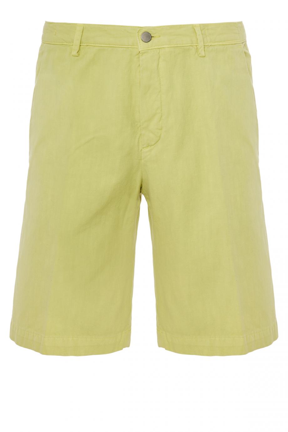 Cotton and linen shorts