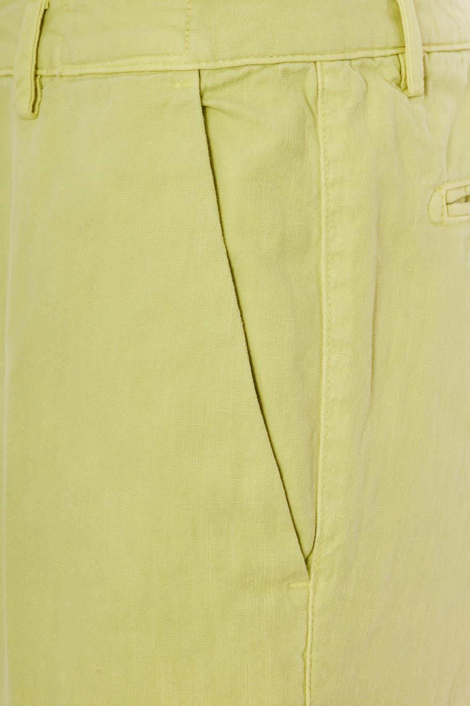Cotton and linen shorts