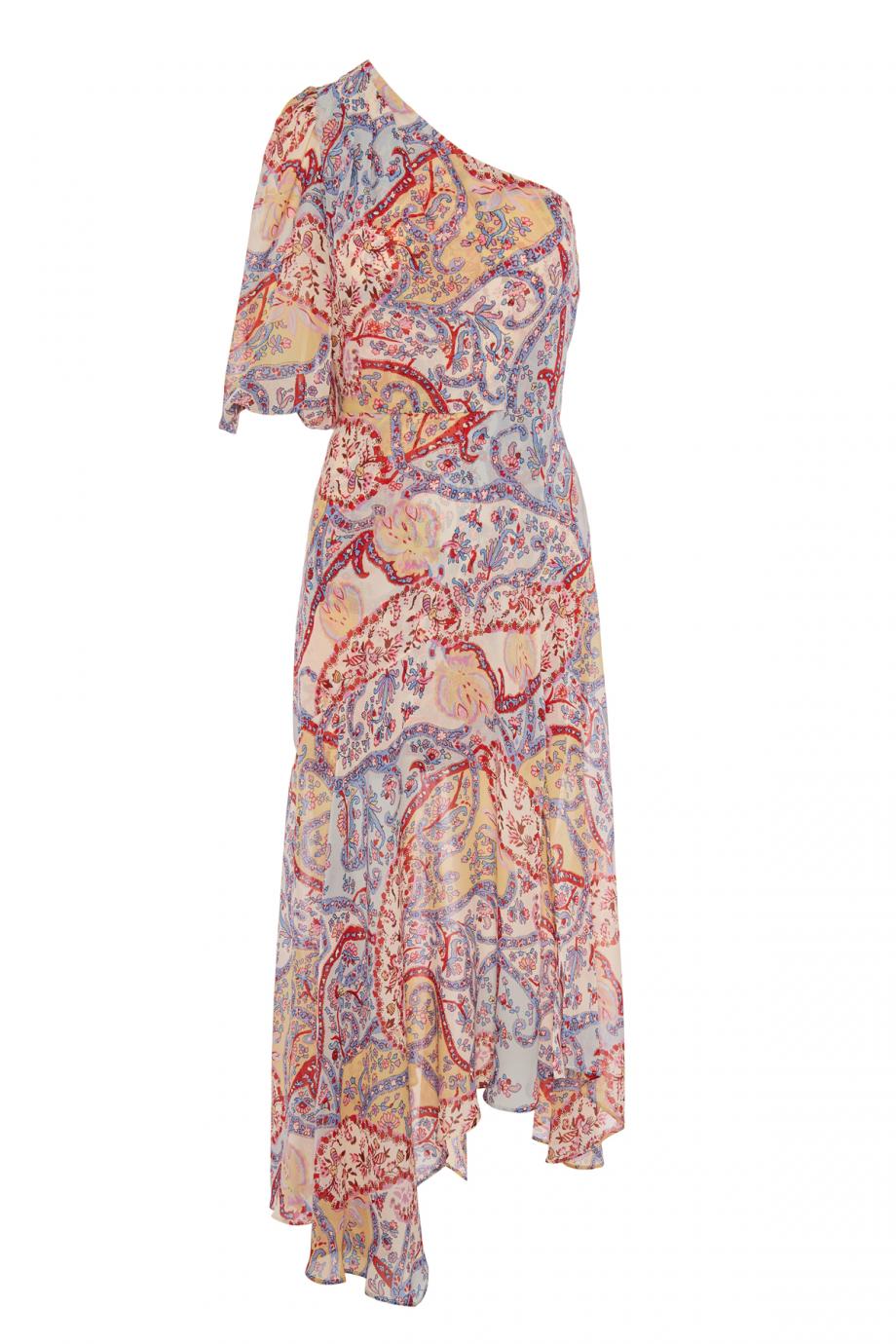 Kimber printed silk-chiffon midi dress 