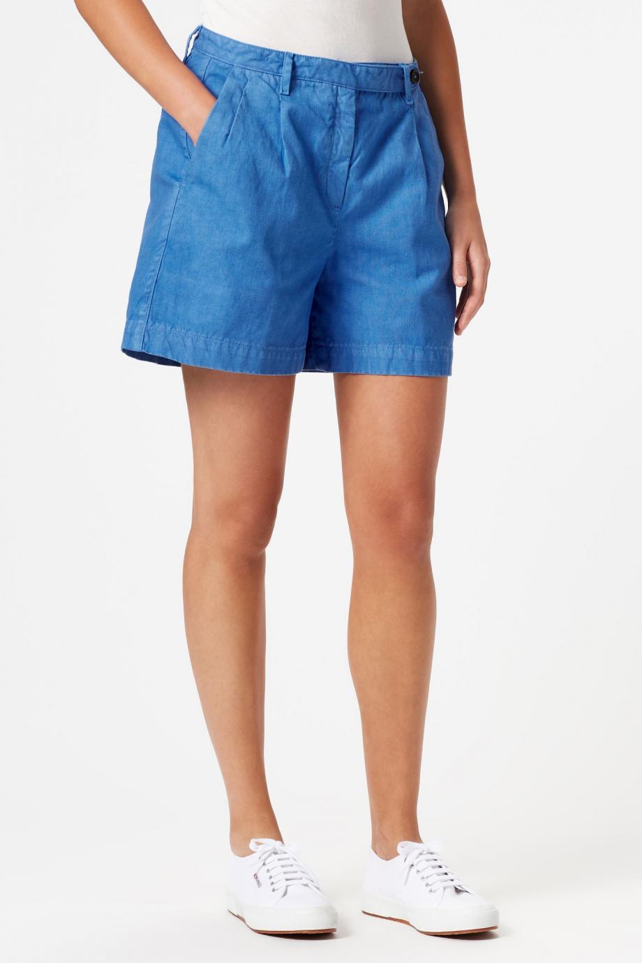 Cotton and linen shorts 
