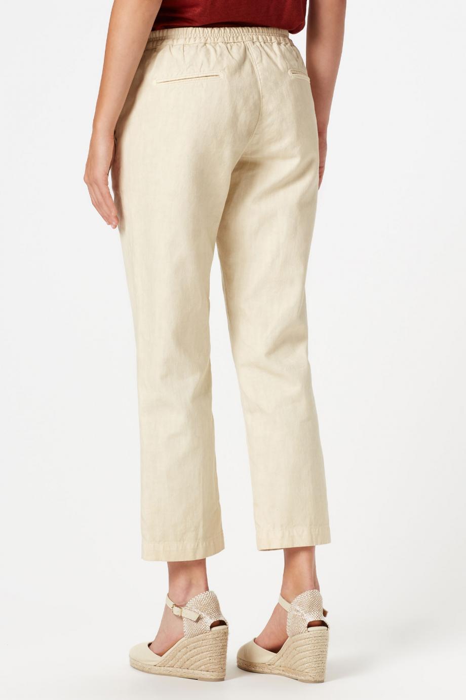 Panama cotton and linen pants 