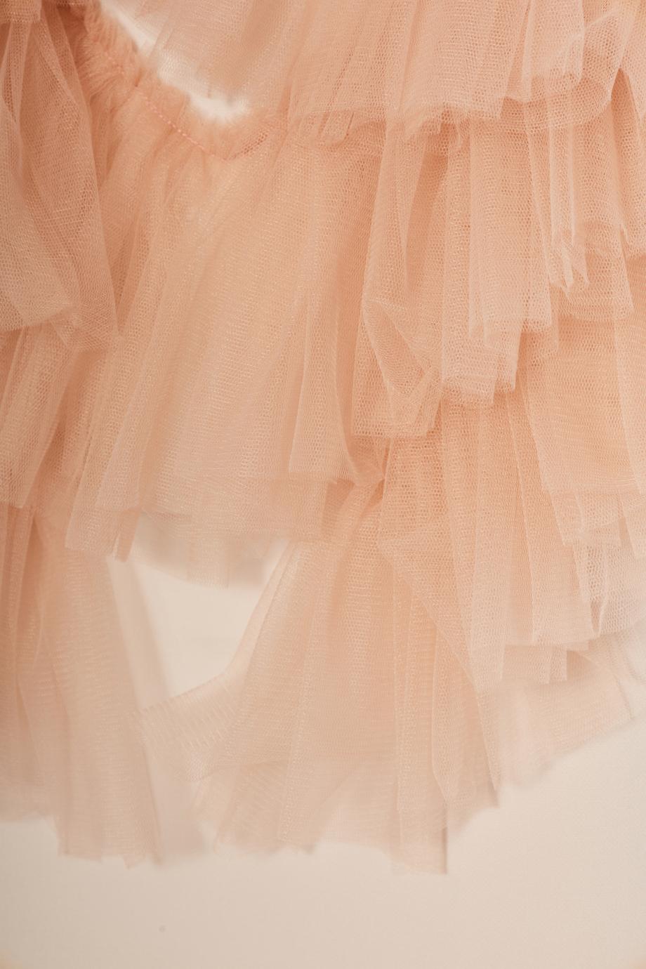 Tender tulle-trimmed gown