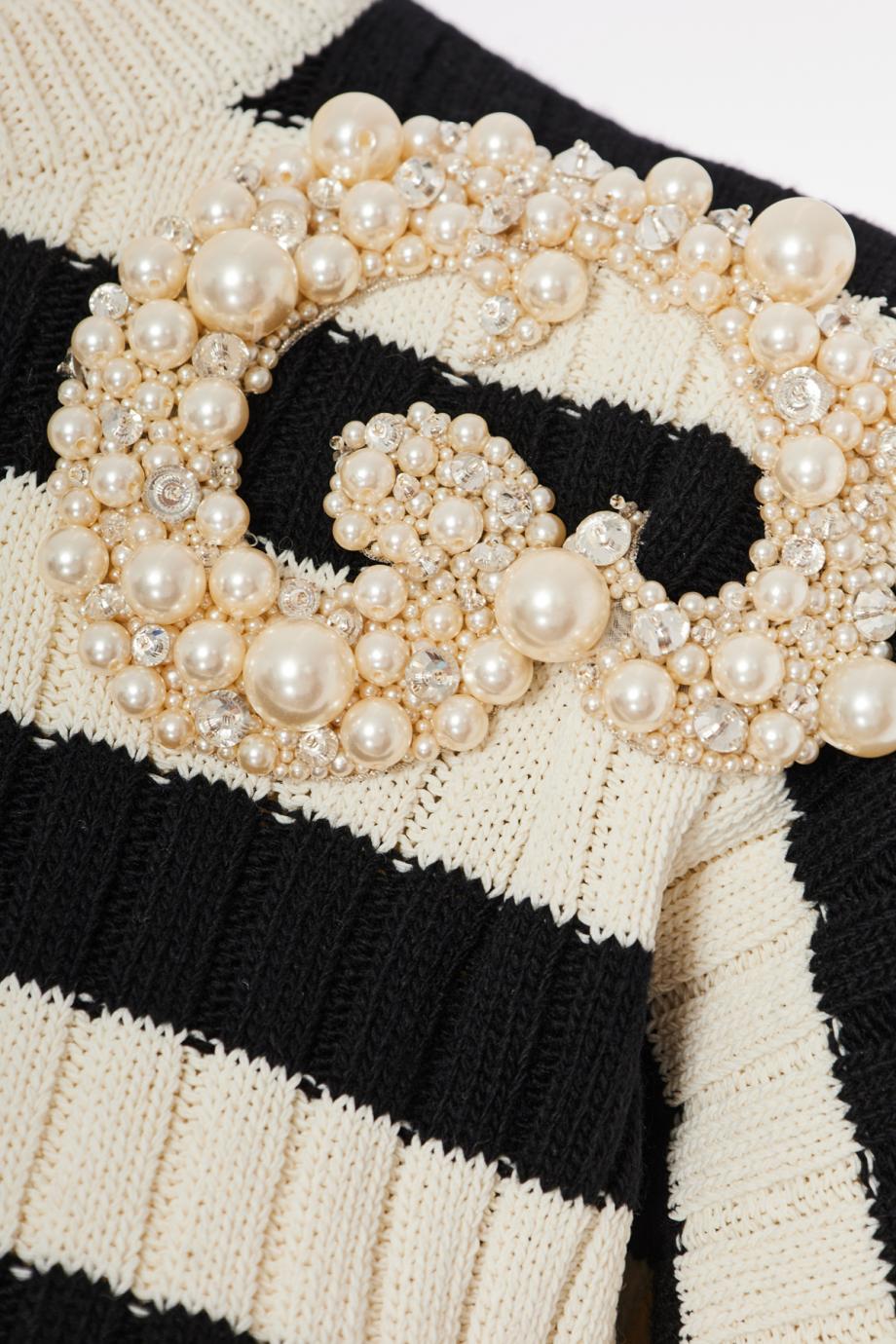 Embellished wool and cashmere sweater
