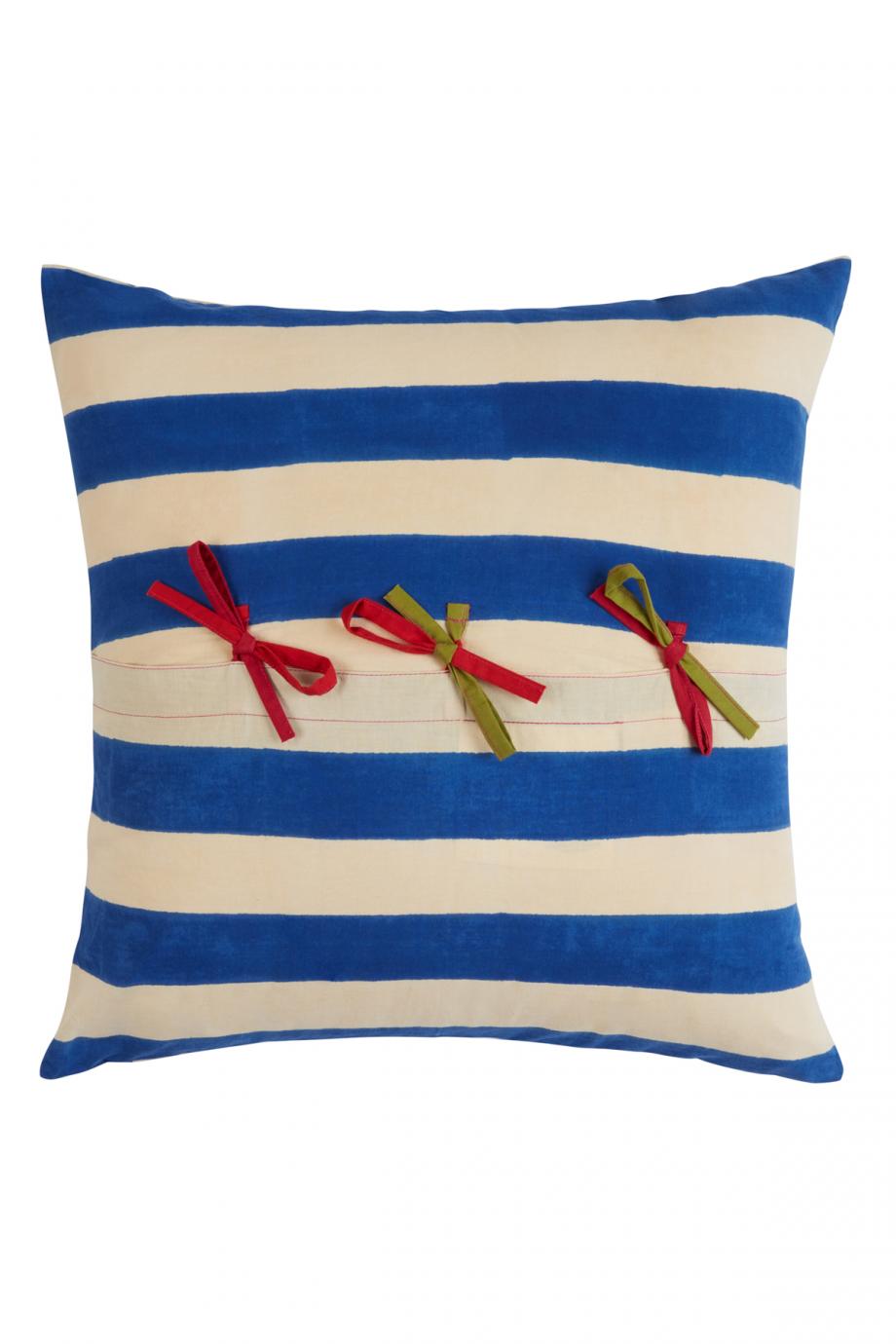 Nizam striped cotton cushion  