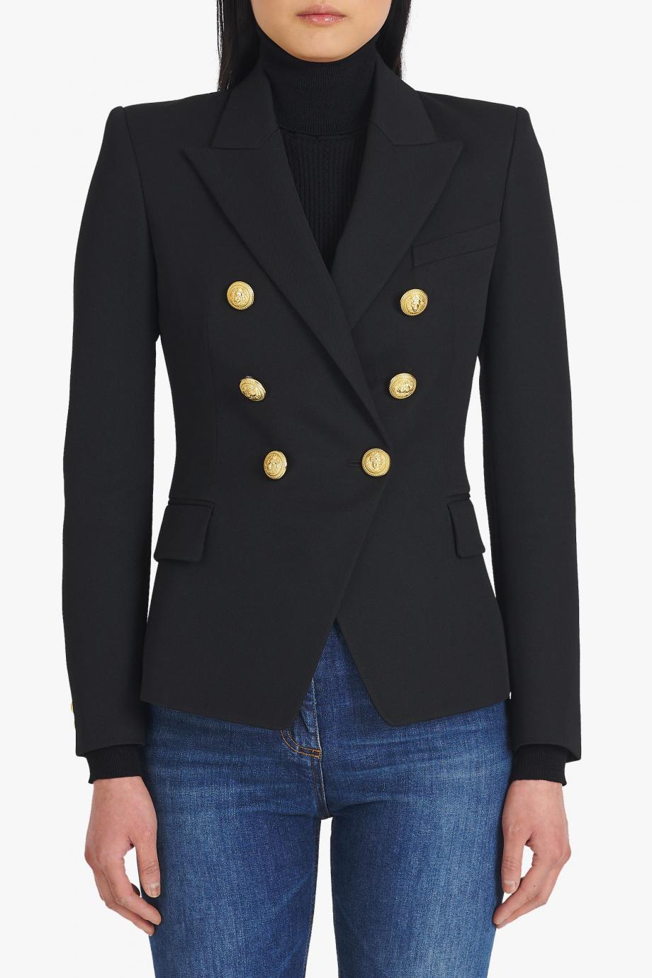 Embellished wool-garbardine blazer 