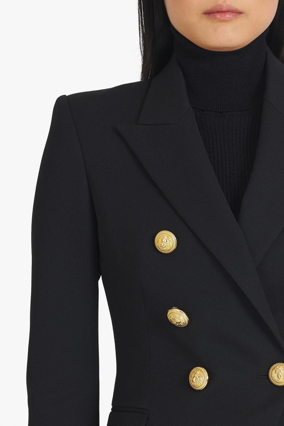 Embellished wool-garbardine blazer 