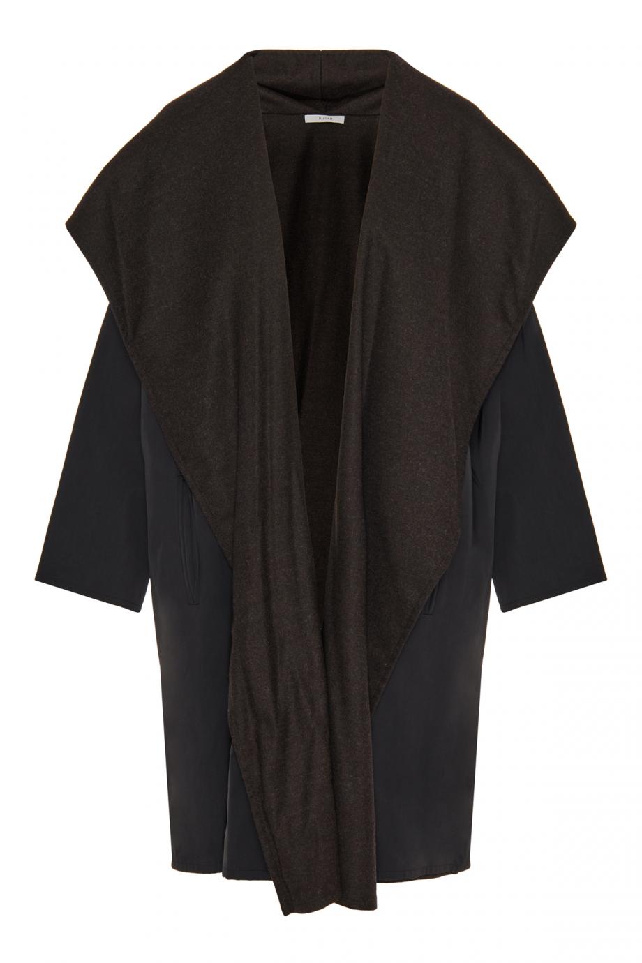 Hooded flannel coat 