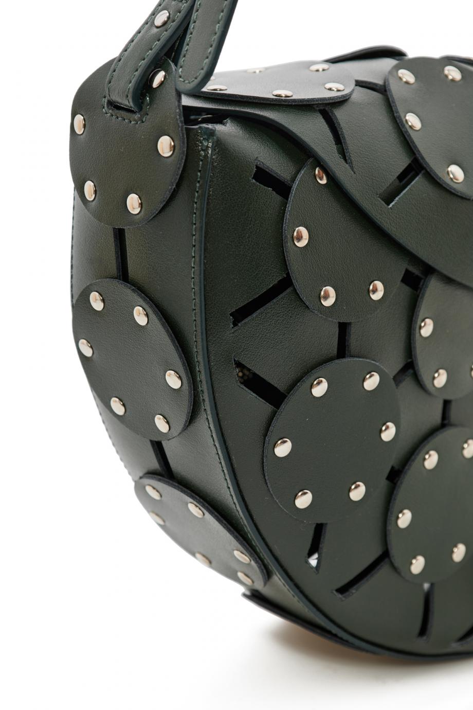Pacowheel embellished leather bag 