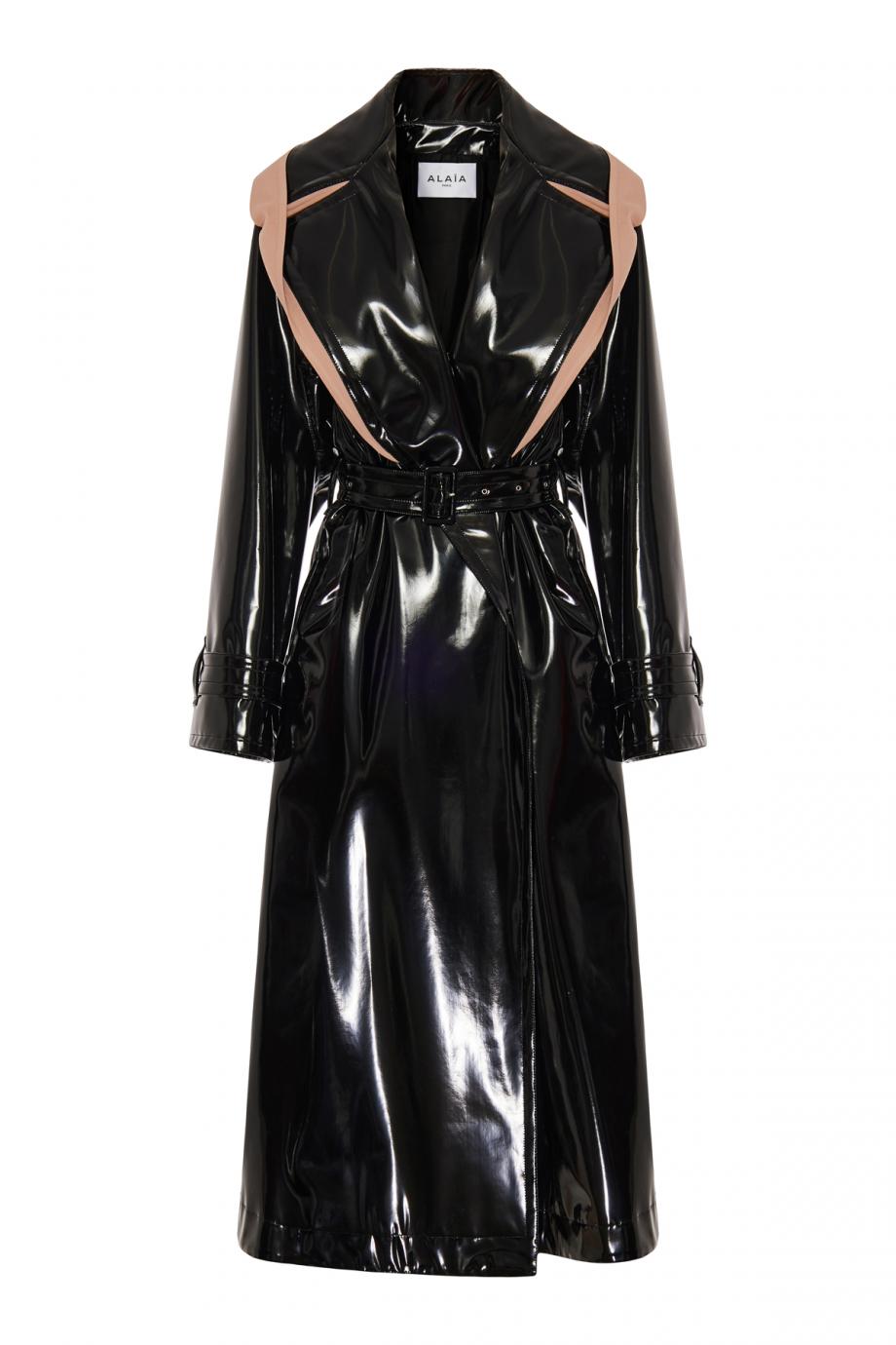 Vinyl trench coat 