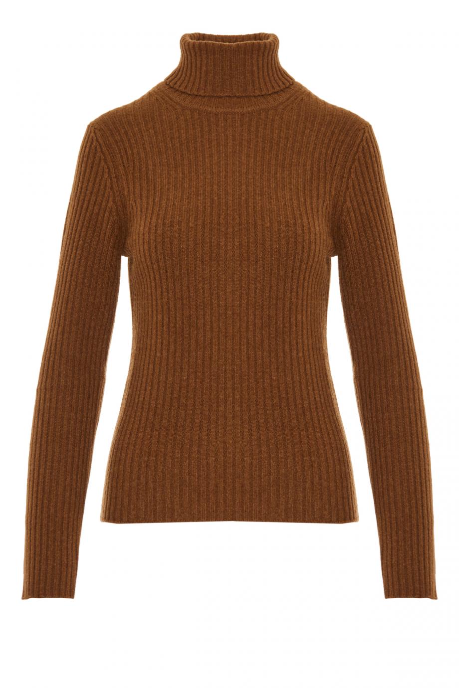 Lauren ribbed wool and cashmere turtleneck sweater