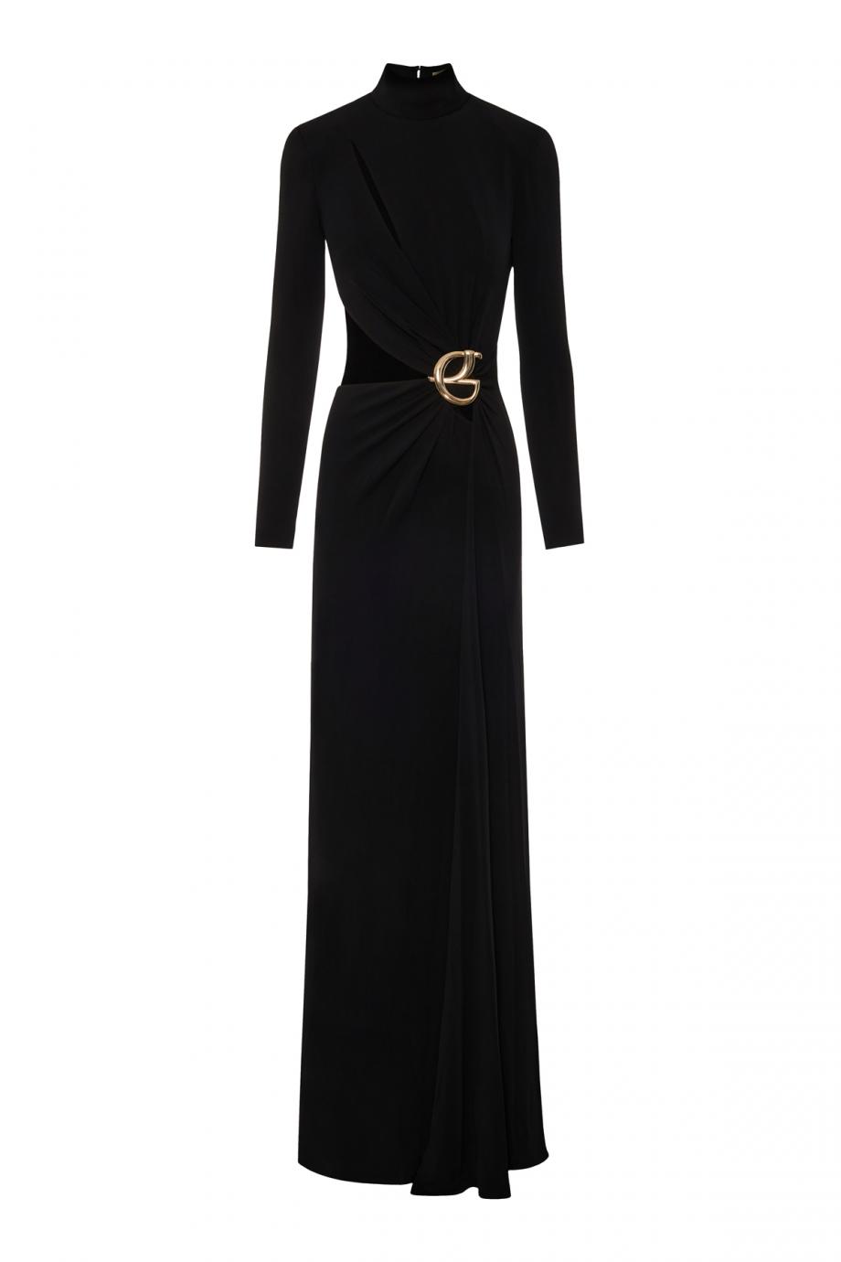 Embellished cutout jersey maxi dress