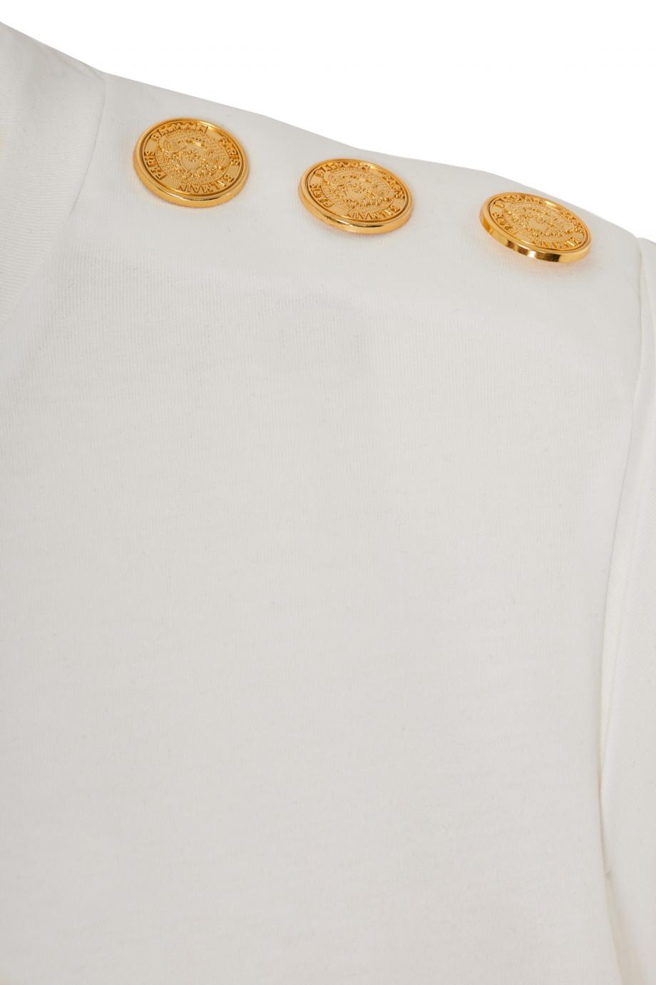 Embellished printed cotton tank top 