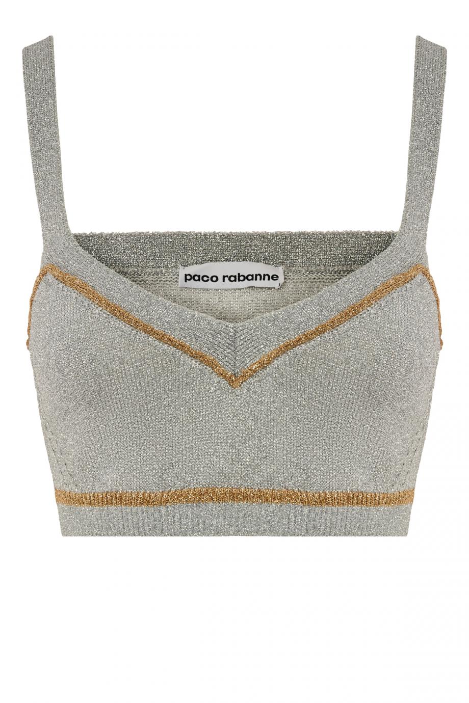 Metallic knitted bra top 