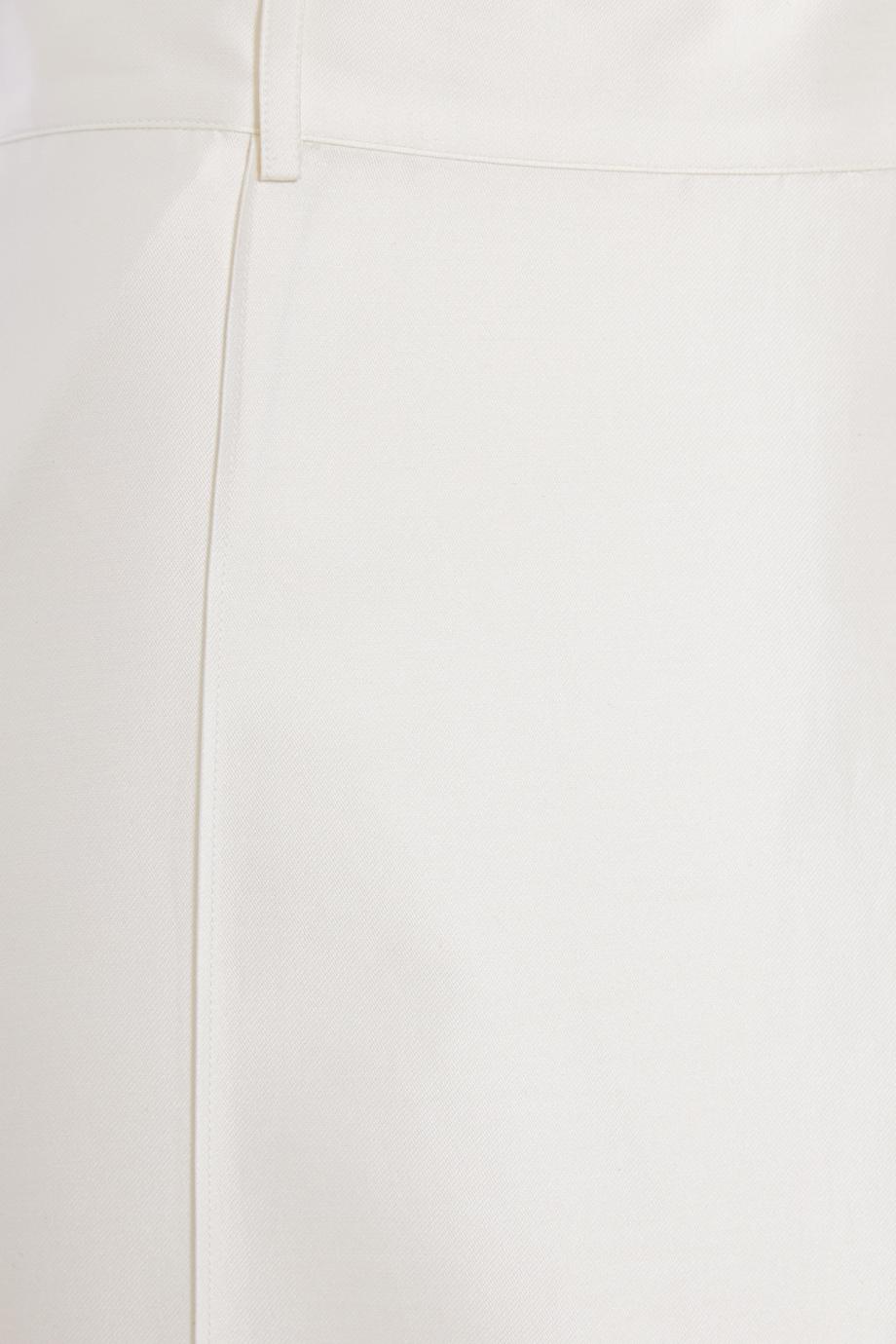 Cotton and silk midi skirt