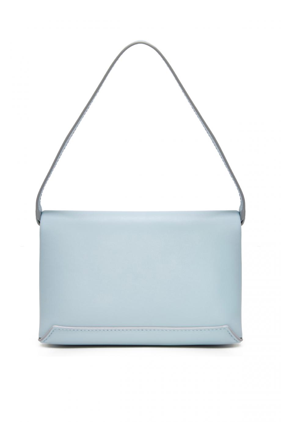 Mini Chain embellished leather pouch