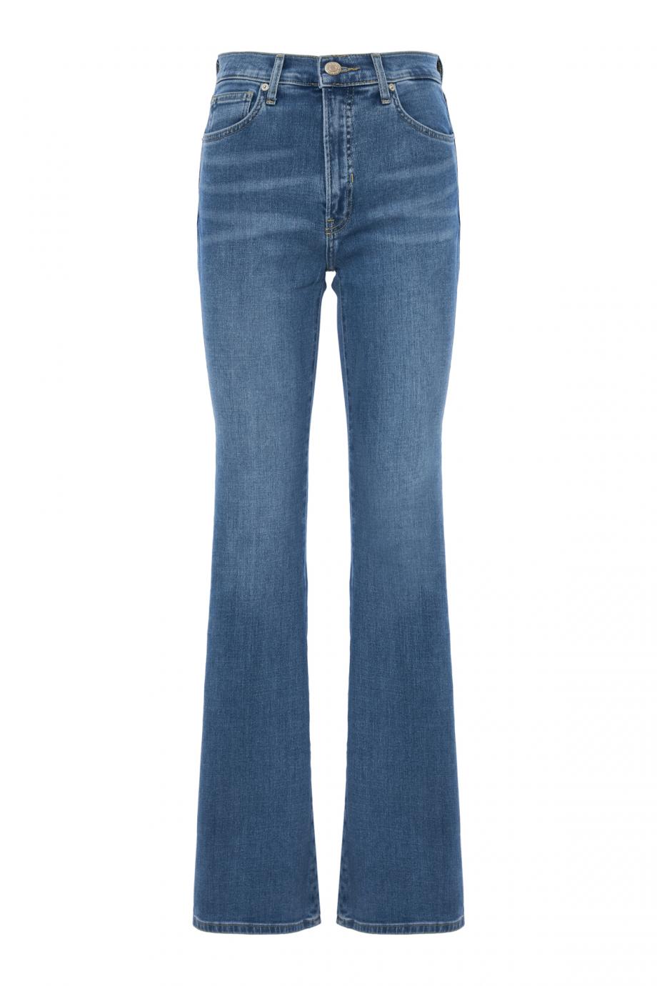 Beverley high rise cotton-blend skinny flare jeans 