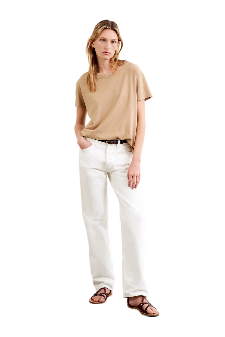 Smith cotton mid-rise straight jeans