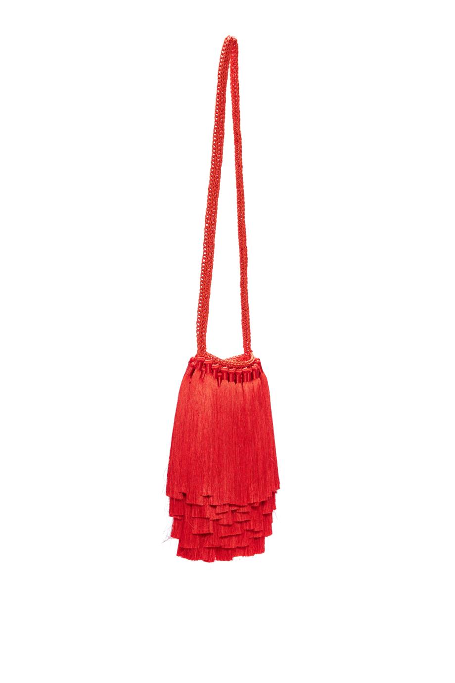 Nano tasseled shoulder bag