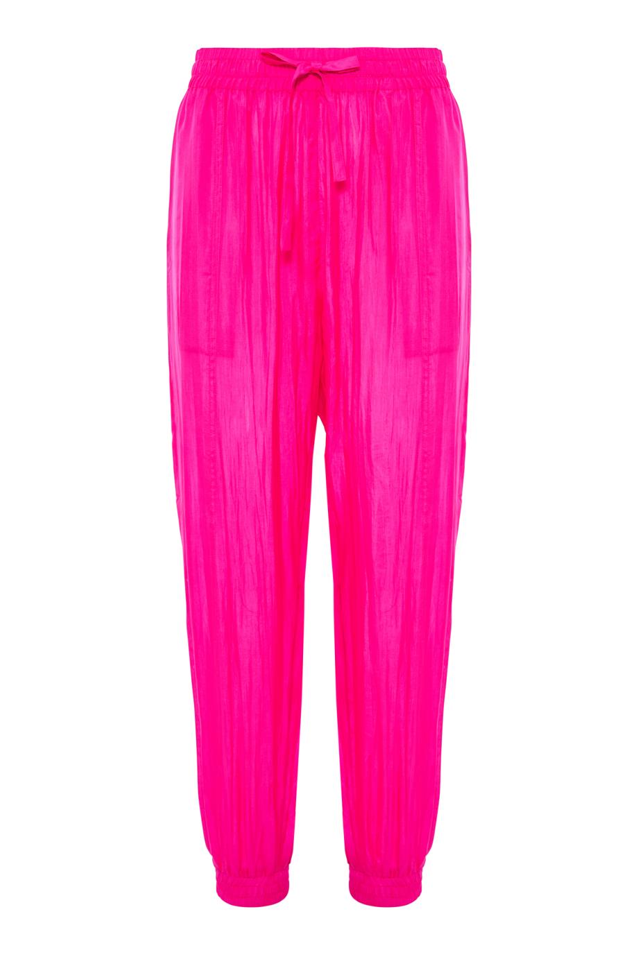 Aladin plissé silk-taffeta pants