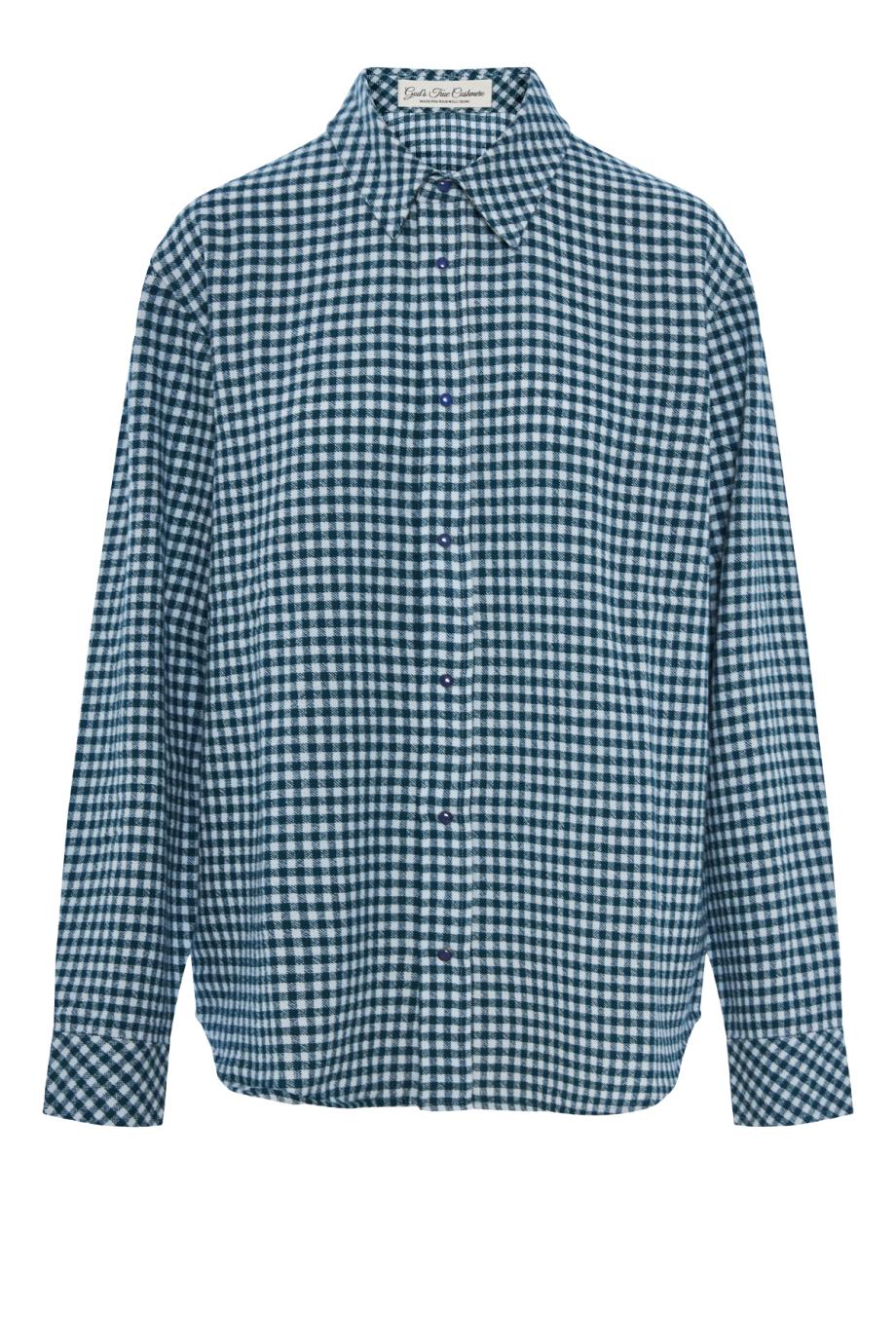 Checked cashmere shirt